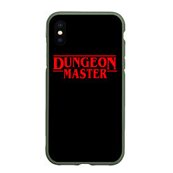 Чехол iPhone XS Max матовый Stranger Dungeon Master, цвет: 3D-темно-зеленый
