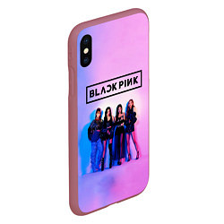 Чехол iPhone XS Max матовый BLACKPINK, цвет: 3D-малиновый — фото 2