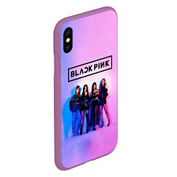 Чехол iPhone XS Max матовый BLACKPINK, цвет: 3D-фиолетовый — фото 2