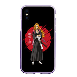 Чехол iPhone XS Max матовый BLEACH - Rangiku Matsumoto, цвет: 3D-светло-сиреневый