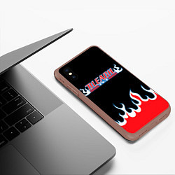 Чехол iPhone XS Max матовый BLEACH FLAME БЛИЧ ПЛАМЯ, цвет: 3D-коричневый — фото 2