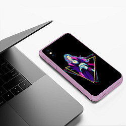 Чехол iPhone XS Max матовый BLEACH - Рангику Мацумото, цвет: 3D-сиреневый — фото 2