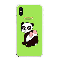 Чехол iPhone XS Max матовый Святая панда, цвет: 3D-белый