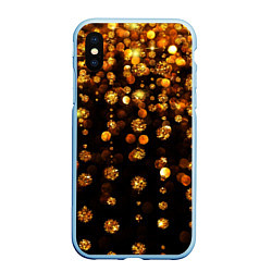 Чехол iPhone XS Max матовый GOLDEN RAIN, цвет: 3D-голубой