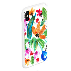 Чехол iPhone XS Max матовый Весна, цвет: 3D-белый — фото 2