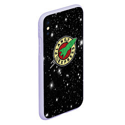 Чехол iPhone XS Max матовый Межпланетный Экспресс Футурама, цвет: 3D-светло-сиреневый — фото 2