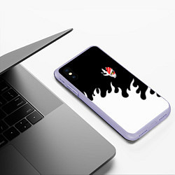 Чехол iPhone XS Max матовый BLEACH FIRE БЛИЧ ОГОНЬ, цвет: 3D-светло-сиреневый — фото 2