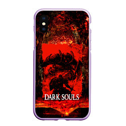 Чехол iPhone XS Max матовый DARK SOULS GAME STORY, цвет: 3D-сиреневый