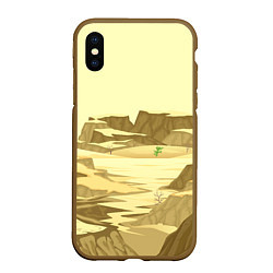 Чехол iPhone XS Max матовый Пустыня, цвет: 3D-коричневый