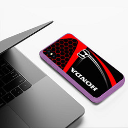 Чехол iPhone XS Max матовый HONDA ХОНДА SPORT, цвет: 3D-фиолетовый — фото 2