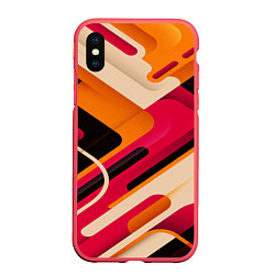 Чехол iPhone XS Max матовый Traffic, цвет: 3D-красный