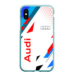 Чехол iPhone XS Max матовый AUDI АУДИ SPORT, цвет: 3D-мятный