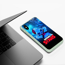 Чехол iPhone XS Max матовый Сквик Squeak Brawl Stars, цвет: 3D-салатовый — фото 2