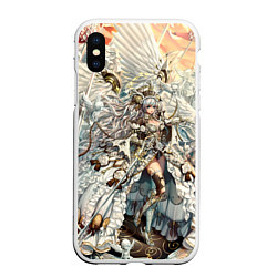 Чехол iPhone XS Max матовый Anime angel, цвет: 3D-белый