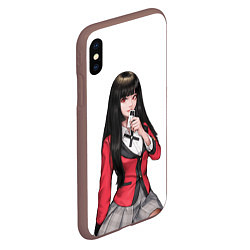 Чехол iPhone XS Max матовый Jabami Yumeko Kakegurui, цвет: 3D-коричневый — фото 2