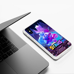 Чехол iPhone XS Max матовый Сквик Squeak Brawl Stars, цвет: 3D-белый — фото 2