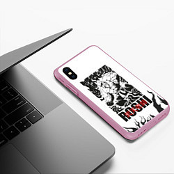 Чехол iPhone XS Max матовый Roshi, цвет: 3D-розовый — фото 2