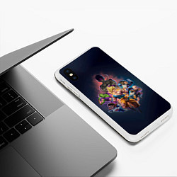 Чехол iPhone XS Max матовый Dragon ball Team, цвет: 3D-белый — фото 2