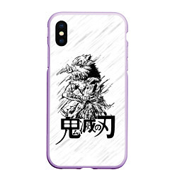 Чехол iPhone XS Max матовый Иноске Хашибира Kimetsu no Yaiba, цвет: 3D-сиреневый