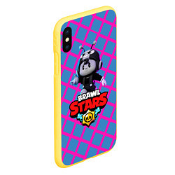 Чехол iPhone XS Max матовый Brawl Stars Pink, цвет: 3D-желтый — фото 2