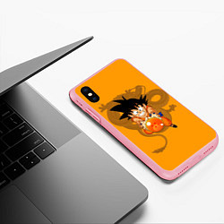 Чехол iPhone XS Max матовый Kid Goku, цвет: 3D-баблгам — фото 2