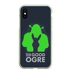 Чехол iPhone XS Max матовый Shrek: Im good ogre, цвет: 3D-салатовый