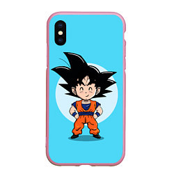 Чехол iPhone XS Max матовый Sweet Goku, цвет: 3D-розовый