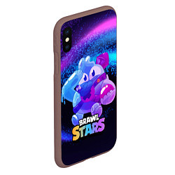 Чехол iPhone XS Max матовый Сквик Squeak Brawl Stars, цвет: 3D-коричневый — фото 2