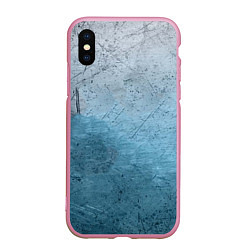 Чехол iPhone XS Max матовый Blue Glass, цвет: 3D-розовый