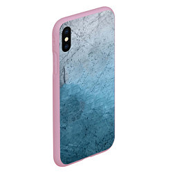 Чехол iPhone XS Max матовый Blue Glass, цвет: 3D-розовый — фото 2