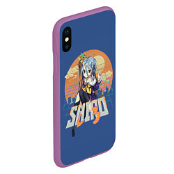 Чехол iPhone XS Max матовый Shiro princess, цвет: 3D-фиолетовый — фото 2