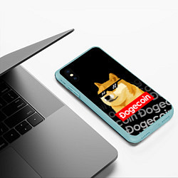 Чехол iPhone XS Max матовый DOGECOIN DOGE ДОГИКОИН, цвет: 3D-мятный — фото 2