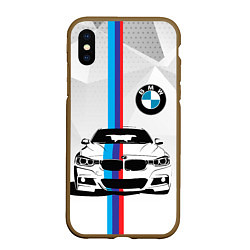 Чехол iPhone XS Max матовый BMW БМВ M PERFORMANCE, цвет: 3D-коричневый