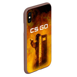 Чехол iPhone XS Max матовый CS GO SWAT КС ГО Z, цвет: 3D-коричневый — фото 2