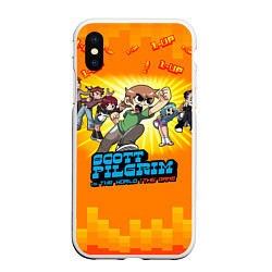 Чехол iPhone XS Max матовый Scott Pilgrim, цвет: 3D-белый