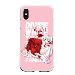 Чехол iPhone XS Max матовый Divine white snake, цвет: 3D-белый