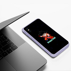 Чехол iPhone XS Max матовый Dragon Ball, цвет: 3D-светло-сиреневый — фото 2