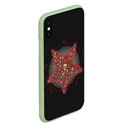 Чехол iPhone XS Max матовый Star of Isaac, цвет: 3D-салатовый — фото 2