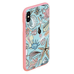 Чехол iPhone XS Max матовый Морские обитатели, цвет: 3D-баблгам — фото 2