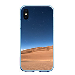 Чехол iPhone XS Max матовый Пустыня, цвет: 3D-голубой