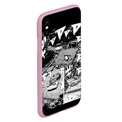 Чехол iPhone XS Max матовый Initial d, цвет: 3D-розовый — фото 2