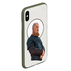 Чехол iPhone XS Max матовый Ragnarr Saint, цвет: 3D-темно-зеленый — фото 2