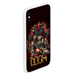 Чехол iPhone XS Max матовый DOOM, цвет: 3D-белый — фото 2