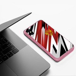Чехол iPhone XS Max матовый РОССИЯ RUSSIA RED, цвет: 3D-малиновый — фото 2