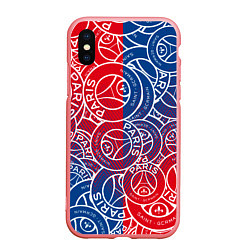 Чехол iPhone XS Max матовый ФК ПСЖ PARIS SAINT GERMAIN, цвет: 3D-баблгам