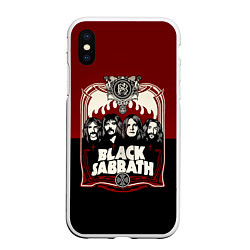 Чехол iPhone XS Max матовый Black Sabbath, цвет: 3D-белый