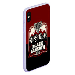 Чехол iPhone XS Max матовый Black Sabbath, цвет: 3D-светло-сиреневый — фото 2