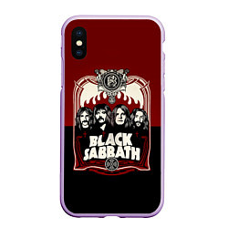 Чехол iPhone XS Max матовый Black Sabbath, цвет: 3D-сиреневый