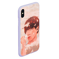 Чехол iPhone XS Max матовый J-Hope ART, цвет: 3D-светло-сиреневый — фото 2