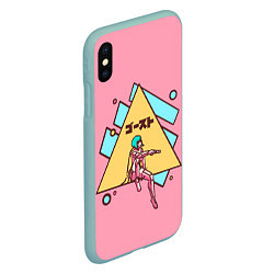 Чехол iPhone XS Max матовый Motoko Art, цвет: 3D-мятный — фото 2